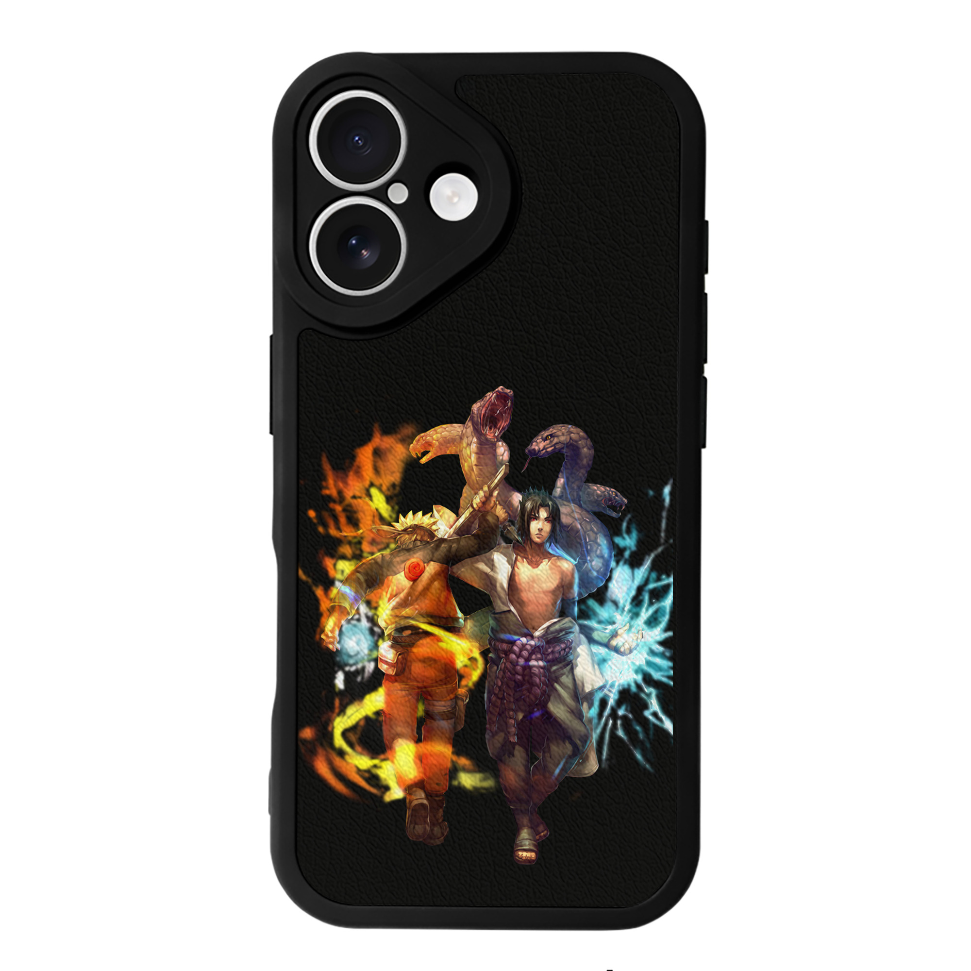 （画像用） NARUTO -ナルト- うちは サスケ Uchiha Sasuke 【iPhone 16シリーズ対応】シリコンスマホケース（レザー調） 材質：シリコン